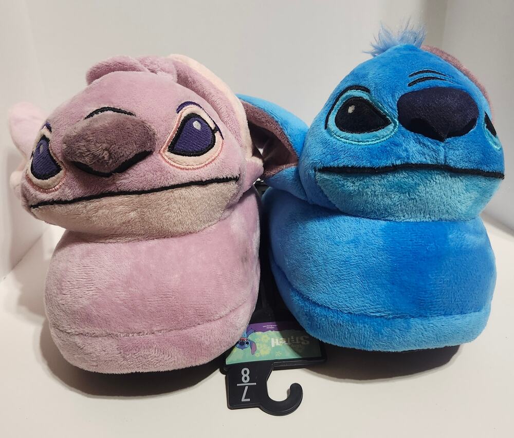 Disney Lilo & Stitch Angel Plush Slippers Girls Size 7/8 New With Tags